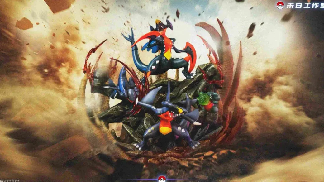 Evolution of Garchomp Set - Pokemon Resin Statue - WeiBai Studio