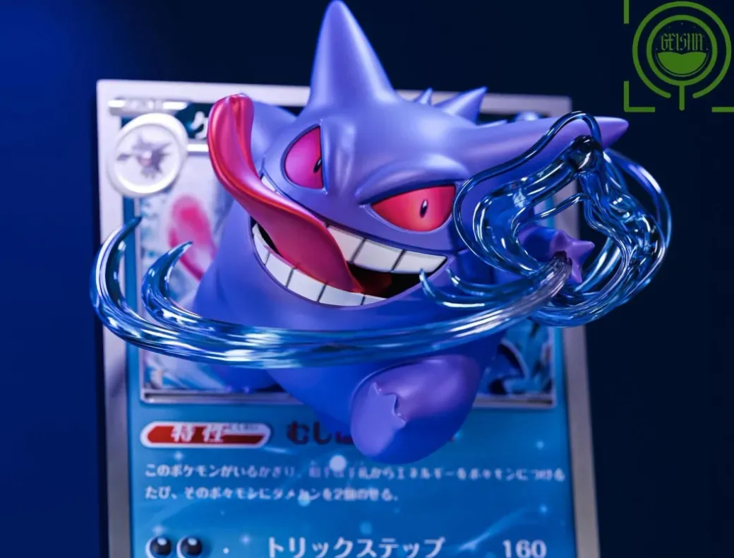Evolution of Gengar Set Coming Out From Pokemon Card - Pokemon Resin Statue - GEISHA Studio