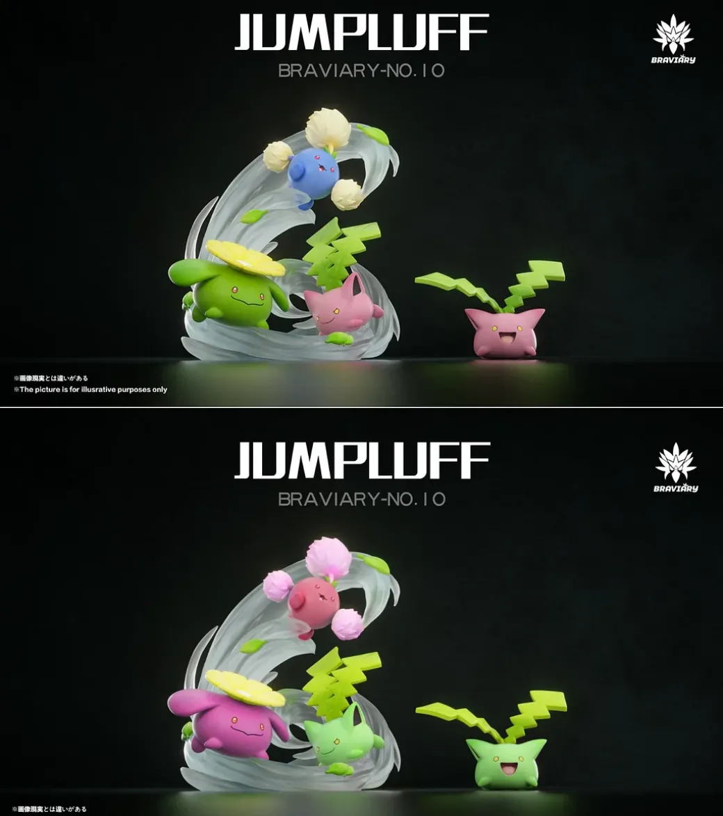 Evolution of Jumpluff Set - Pokemon Statue - Braviary Studio