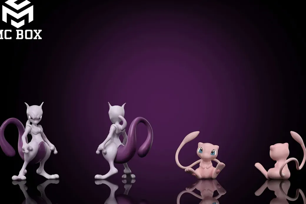 Evolution of Mewtwo Set - Pokemon Statue - MC BOX Studio