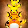 Evolution of Pikachu Set Jenga - Pokemon Resin Statue - CHEESE Studio