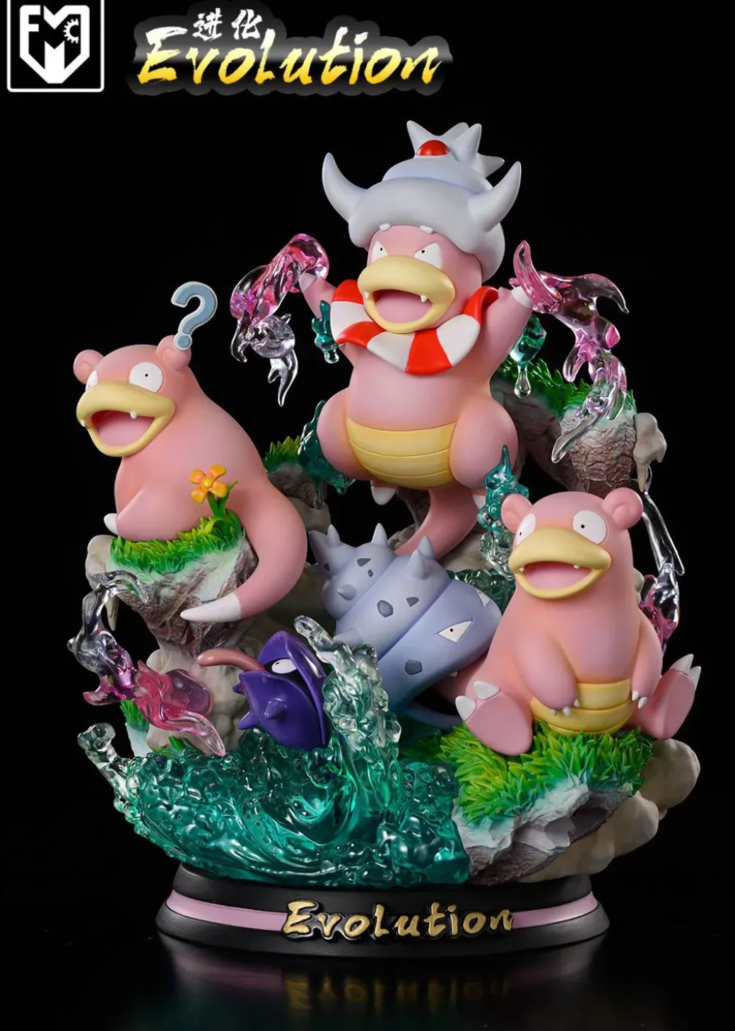 Evolution of Slowpoke - Pokemon Resin Statue - MFC Studios