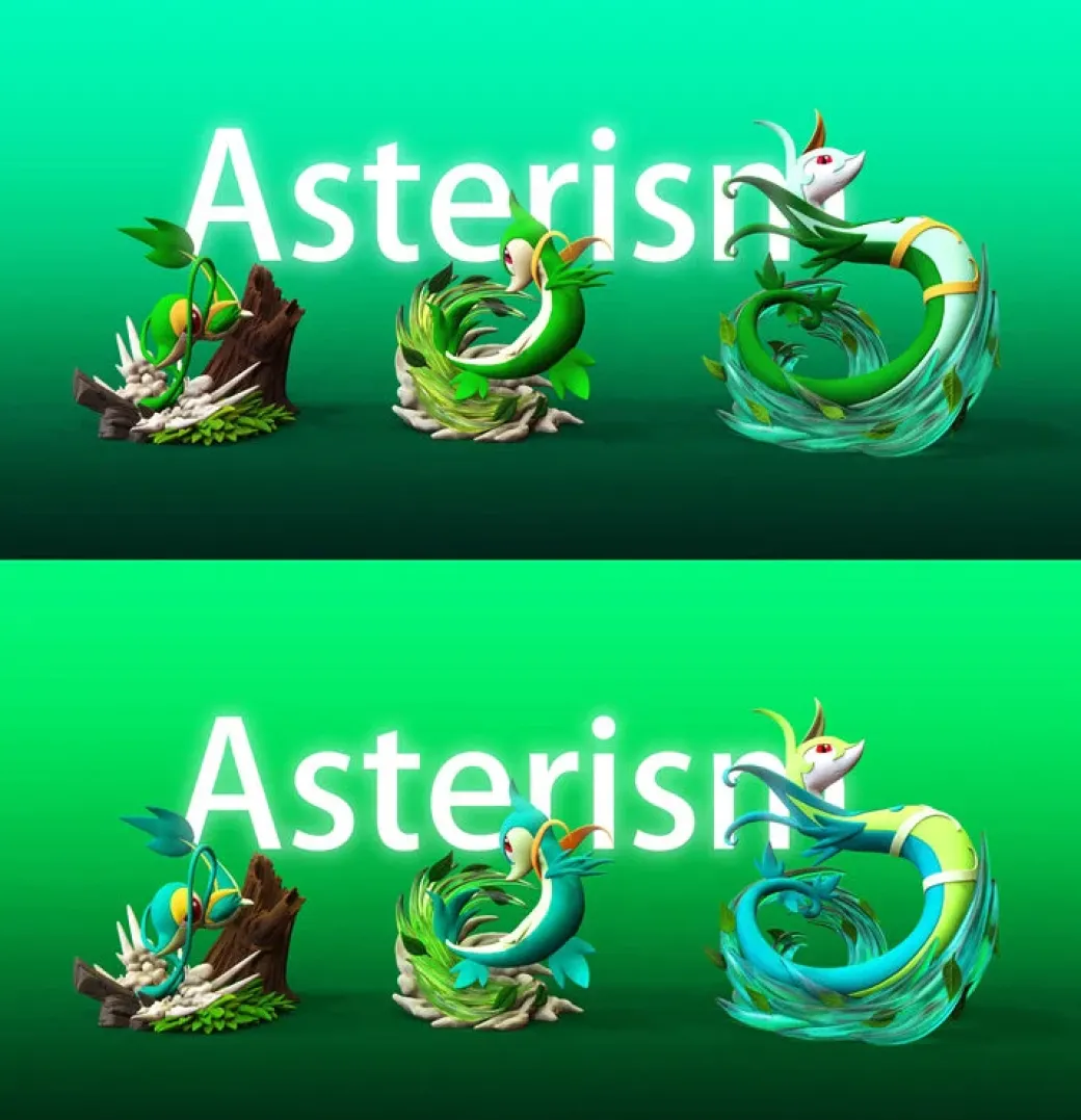 Evolution of Snivy Set - Pokemon Resin Statue - Asterism Studio