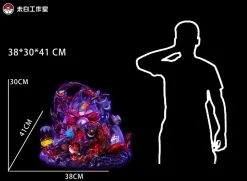 Evolution Series 002 Gengar Family With LED - Pokemon Resin Statue - WeiBai Studio