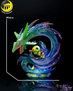 Evolution Series Caterpie evolute to Rayquaza with LED - Pokemon Resin Statue - Moon Shadow Studios