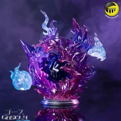 Evolution Series Gastly evolute to Gengar with LED - Pokemon Resin Statue - Moon Shadow Studios