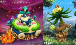 Evolution Series Gigantamax Snorlax Family & Coquettish Alolan Exeggutor - Pokemon Resin Statue - PPAP Studios