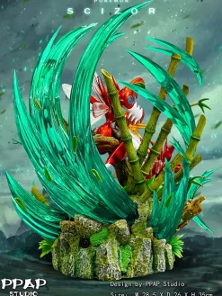 Evolution Series Scizor Family with LED - Pokemon Resin Statue - PPAP Studios