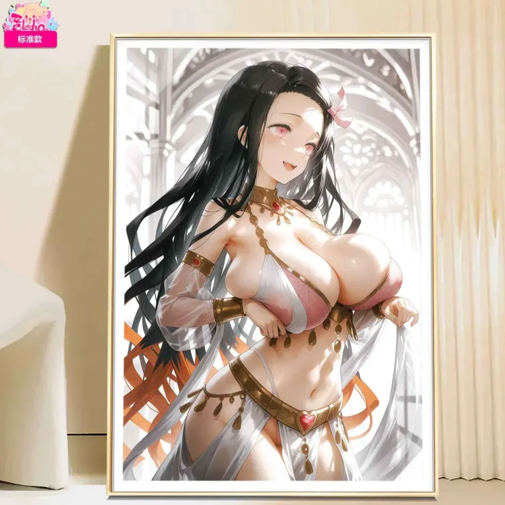 Exotic Nezuko Kamado Decorative Painting - Demon Slayer: Kimetsu No Yaiba Decorative Painting - AMaoHuaShe Studio