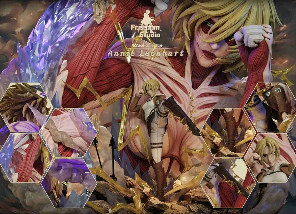 Female Titan & Annie Leonhart with LED - Attack On Titan Resin Statue - Freedom Studio