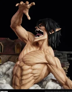 Female Titan battles the Attack Titan - Attack On Titan Resin Statue - CHIKARA Studios