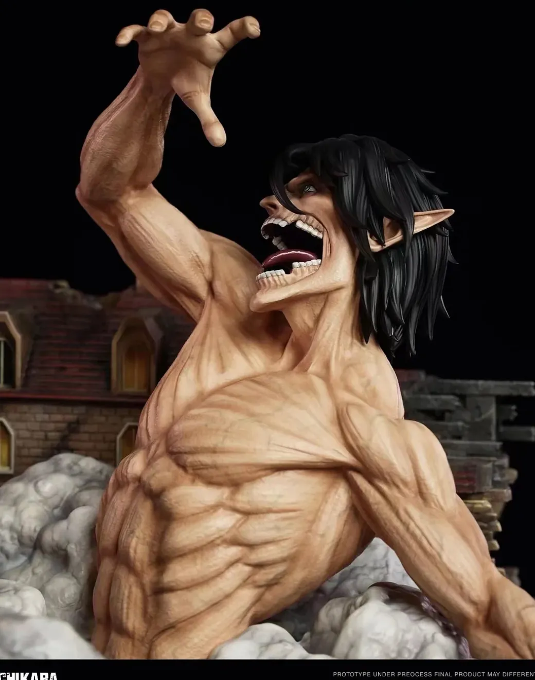 Female Titan battles the Attack Titan - Attack On Titan Resin Statue - CHIKARA Studios