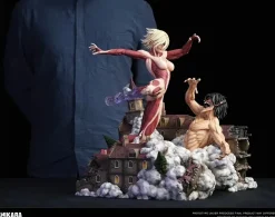 Female Titan battles the Attack Titan - Attack On Titan Resin Statue - CHIKARA Studios