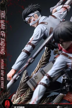 Final Battle of Levi Ackerman & Mikasa Ackerman VS Founding Titan - Attack On Titan Resin Statue - LC-Studios