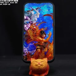 Fire Fist Portgas D. Ace Cat Phone Holder - ONE PIECE Resin Statue - JacksDo Studios
