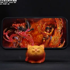 Fire Fist Portgas D. Ace Cat Phone Holder - ONE PIECE Resin Statue - JacksDo Studios