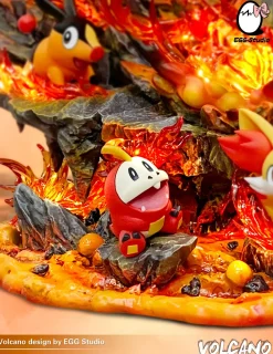 Fire Type Family with LED - Pokemon Resin Statue - EGGS Studios