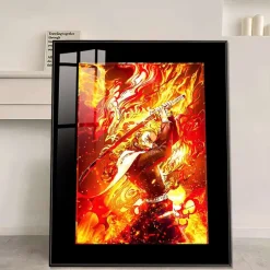 Flame Breathing Kyojuro Rengoku Decorative Painting - Demon Slayer: Kimetsu No Yaiba Decorative Painting - JuZi Studio
