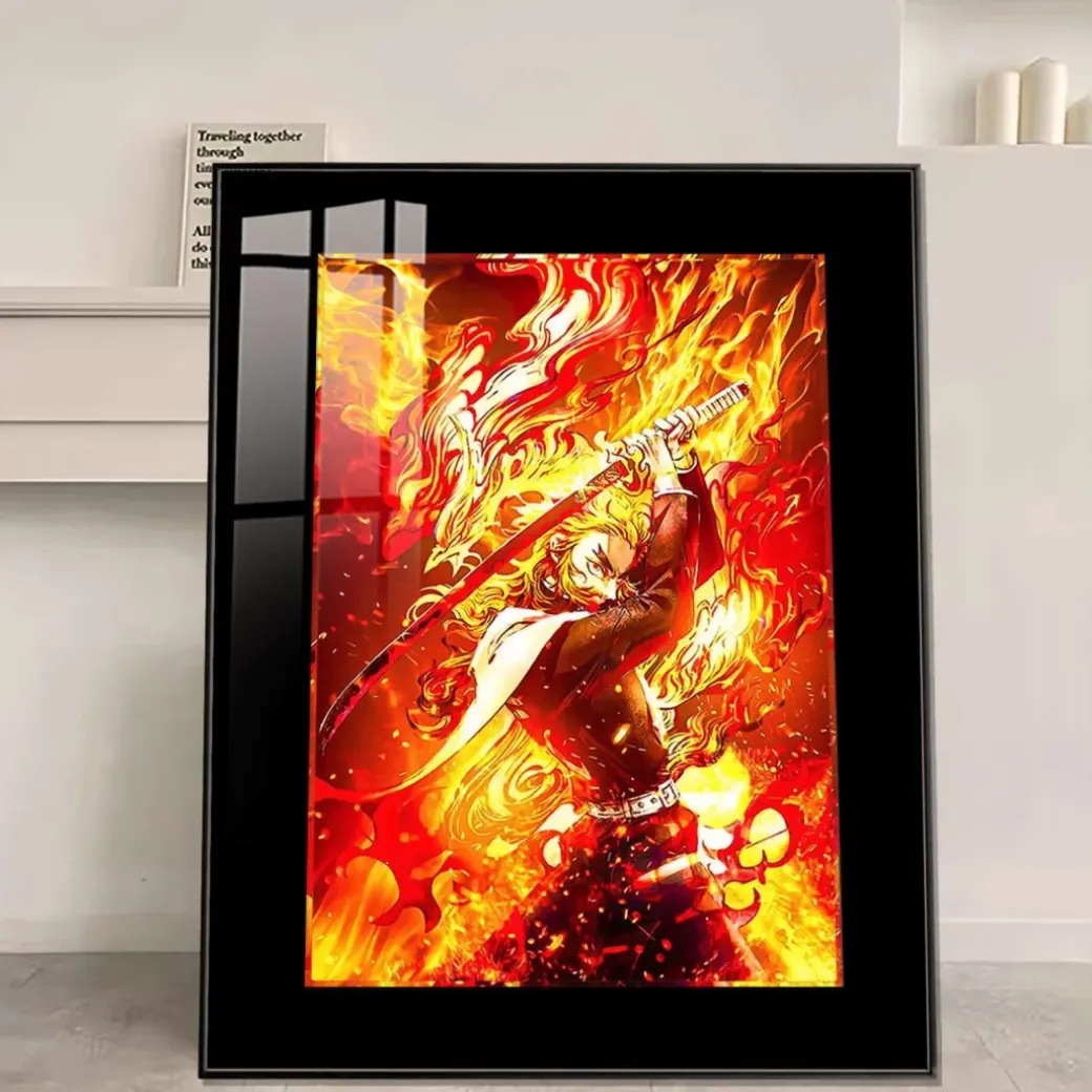 Flame Breathing Kyojuro Rengoku Decorative Painting - Demon Slayer: Kimetsu No Yaiba Decorative Painting - JuZi Studio