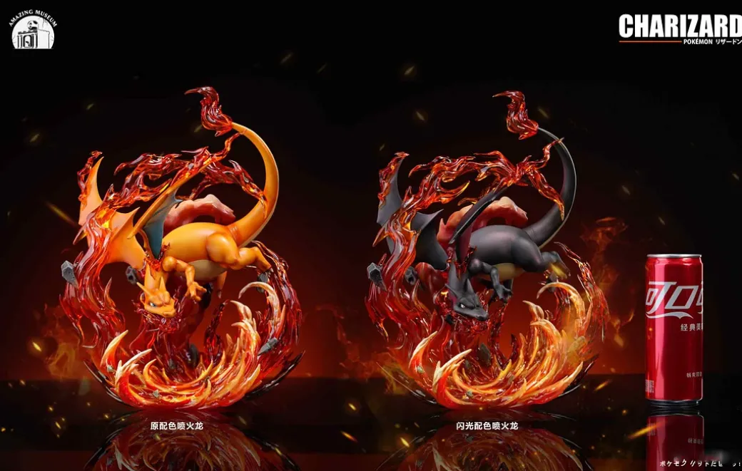 Flamethrower Charizard - Pokemon Resin Statue - Amazing Museum Studio