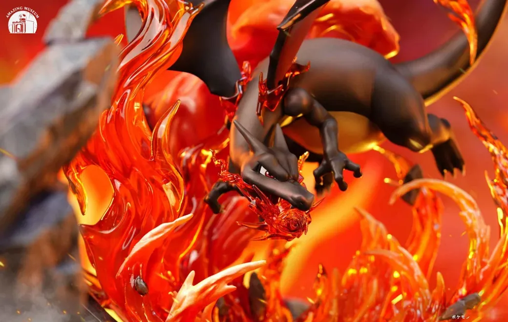 Flamethrower Charizard - Pokemon Resin Statue - Amazing Museum Studio