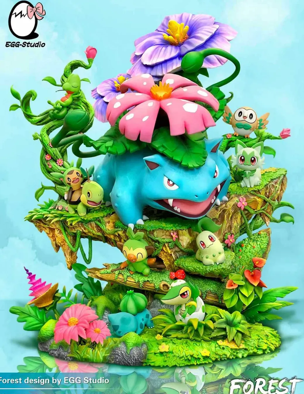 Forest Type Family - Pokemon Resin Statue - EGGS Studios