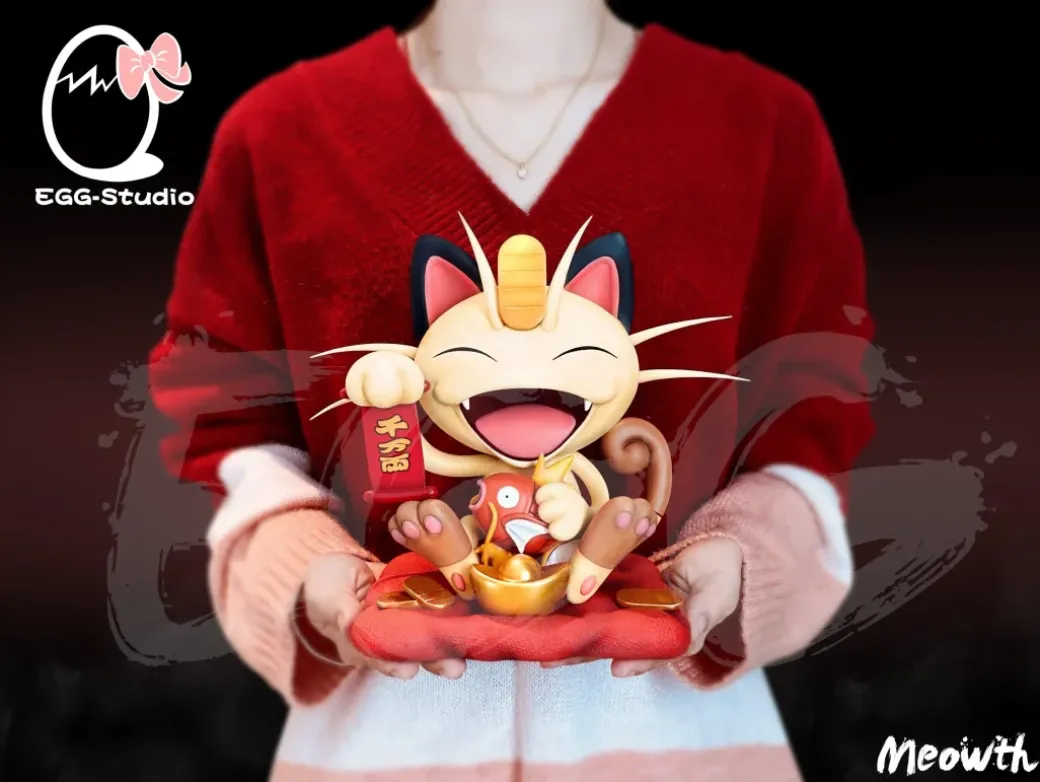 Fortune Meowth - Pokemon Resin Statue - EGGS Studios