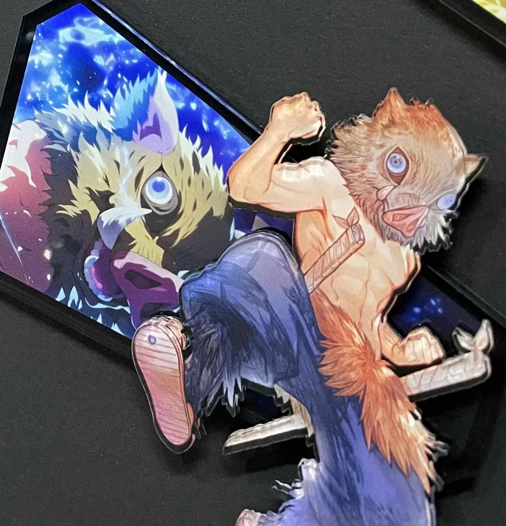 Four Main Characters 3D Fridge Magnet - Demon Slayer: Kimetsu no Yaiba Resin Statue - momo Studio