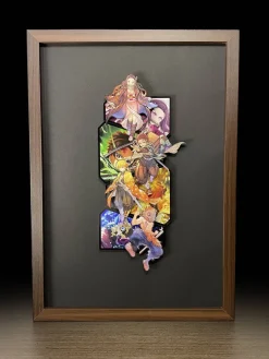 Four Main Characters 3D Fridge Magnet - Demon Slayer: Kimetsu no Yaiba Resin Statue - momo Studio