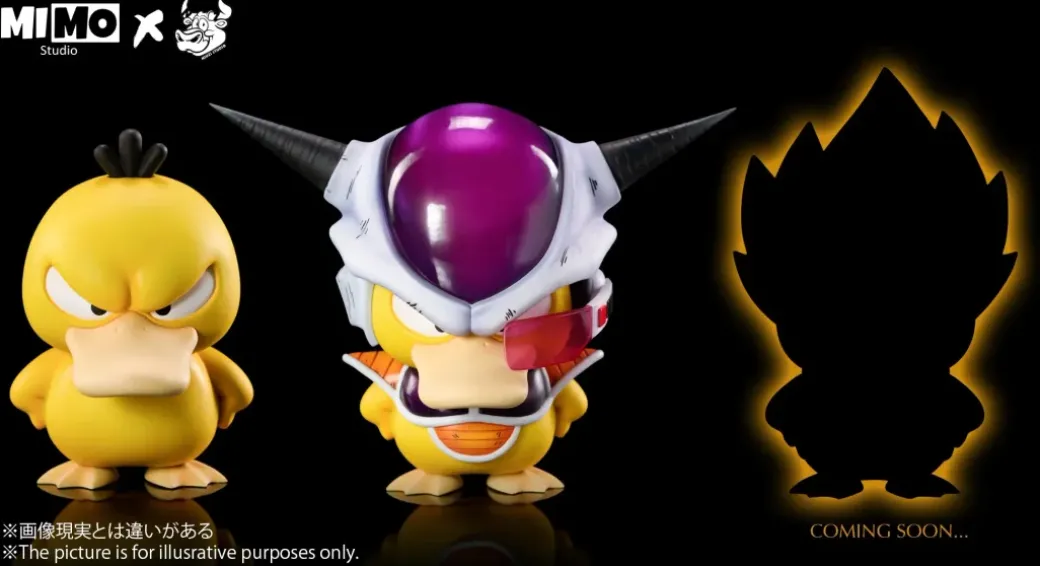 Frieza Cosplay Psyduck - Dragon Ball Pokemon Resin Statue - Mimo Studio