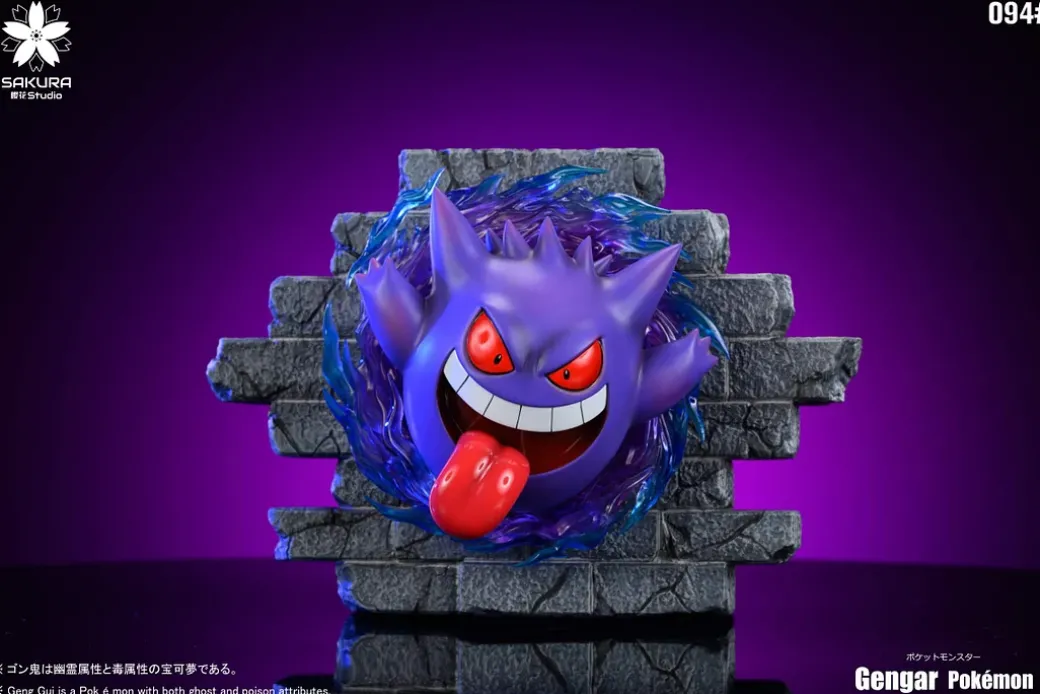 Frightened Gengar - Pokemon Resin Statue - YingHua Studio
