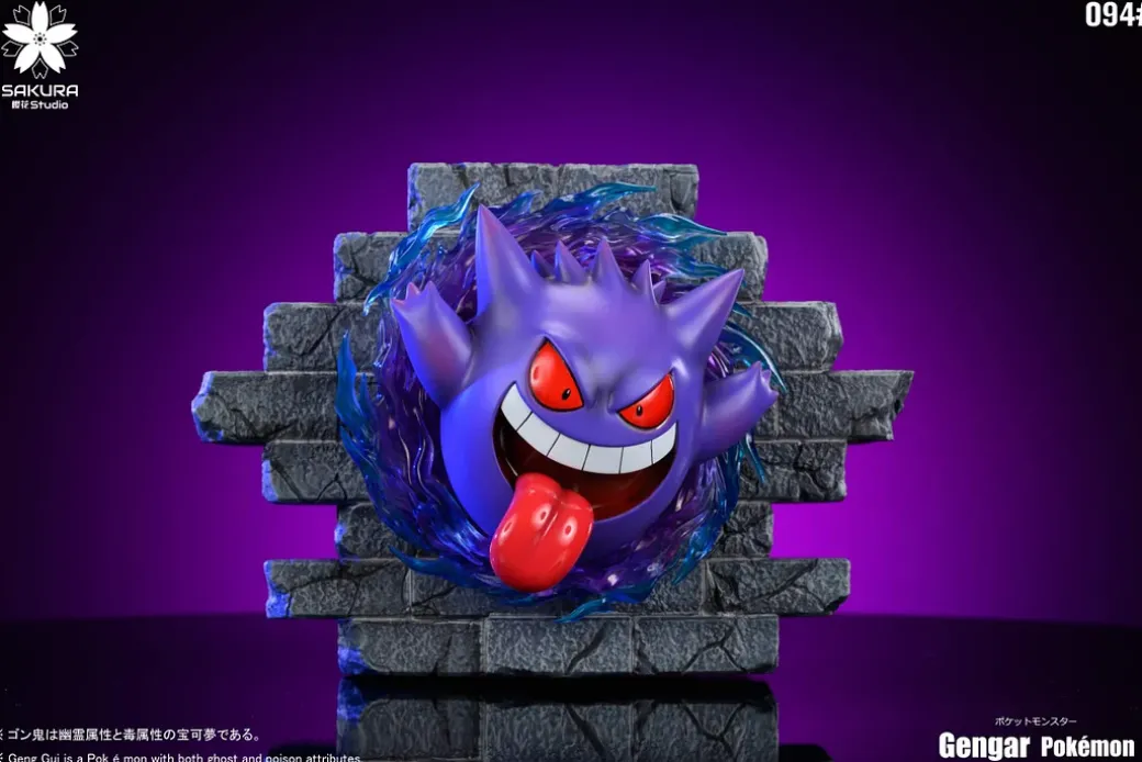 Frightened Gengar - Pokemon Resin Statue - YingHua Studio