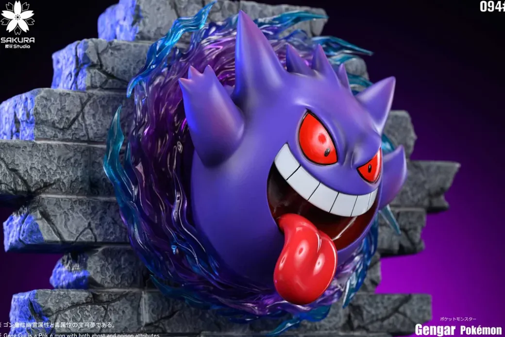 Frightened Gengar - Pokemon Resin Statue - YingHua Studio