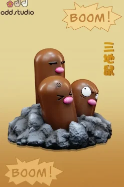 Funny Dugtrio - Pokemon Resin Statue - odd Studio