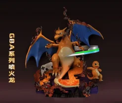 Game Boy Advance (GBA) Series Pixelated Charizard with LED - Pokemon Resin Statue - PM-Studios