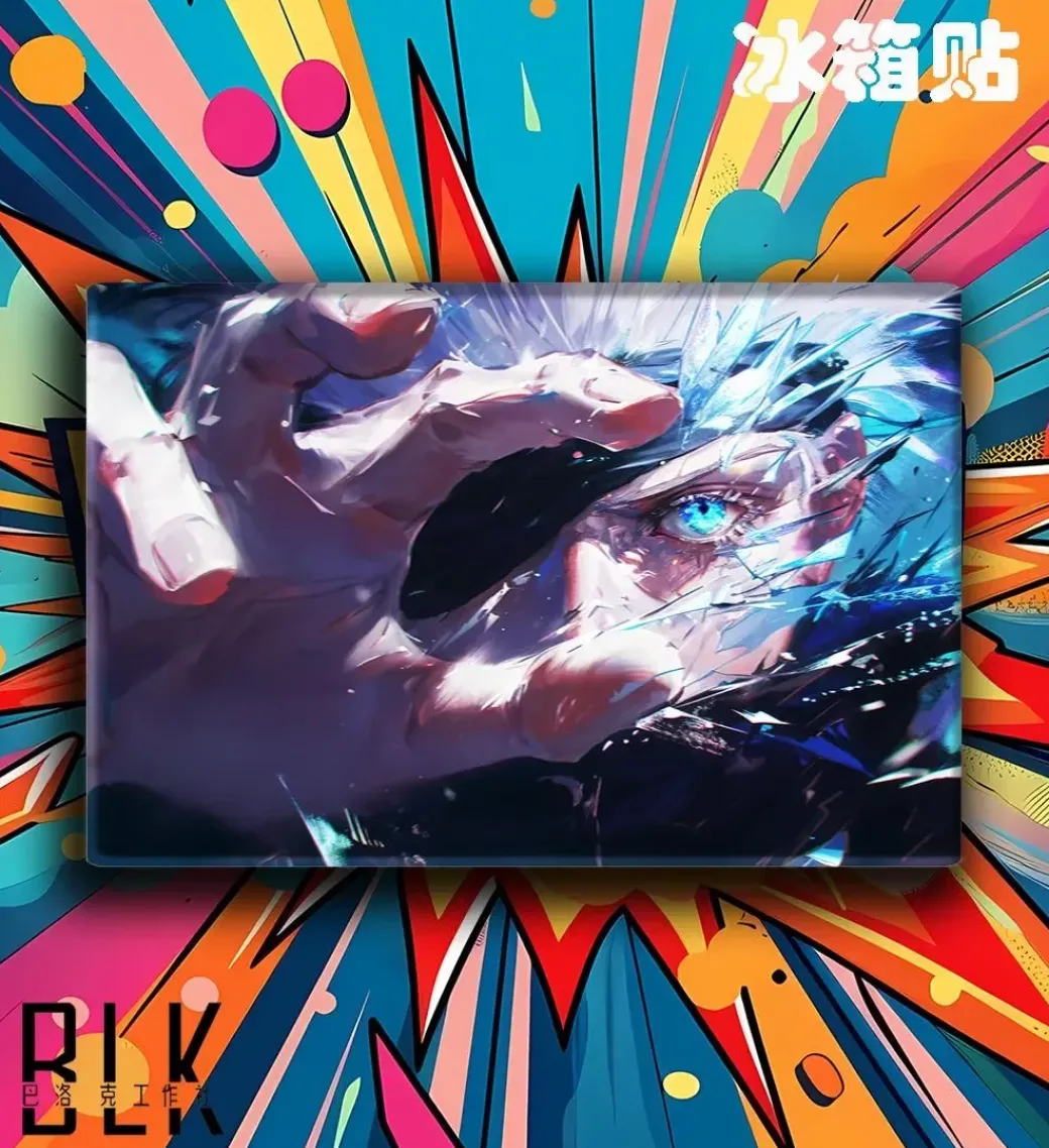 Gazing Satoru Gojo Decorative Painting & Fridge Magnet - Jujutsu Kaisen - BLK Studio