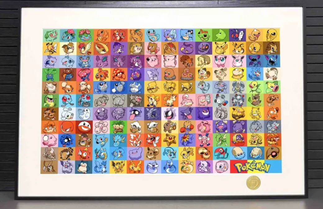 Generation 1 Pokemon Decorative Painting - Pokemon - H-TWO Studio