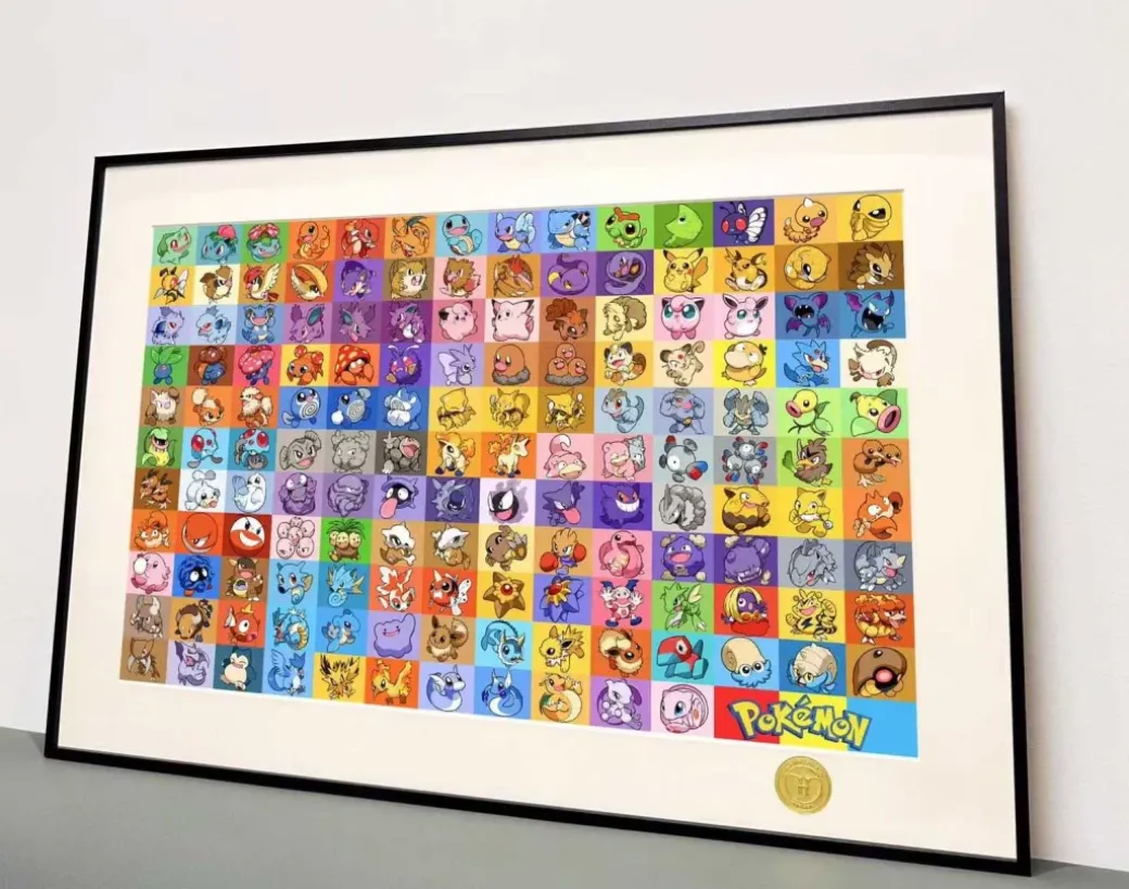 Generation 1 Pokemon Decorative Painting - Pokemon - H-TWO Studio