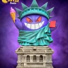 Gengar Cosplay Statue of Liberty - Pokemon Resin Statue - CHEESE Studio