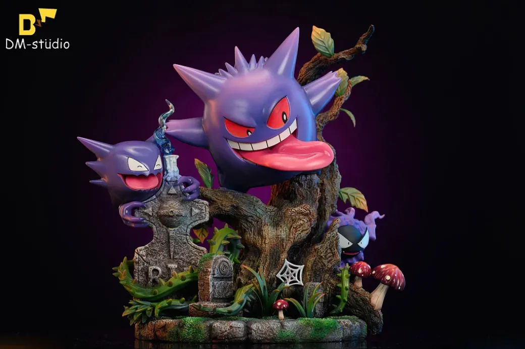 Gengar Family - Pokemon Resin Statue - DM Studios