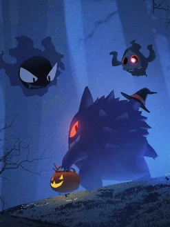 Gengar Forest Decorative Painting - Pokemon - Xingkong Studio