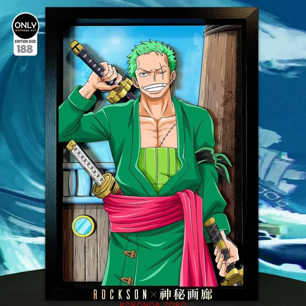 Gentleman Style 3D Decorative Paint of Roronoa Zoro - ONE PIECE Decorative Painting - Mystical Art Studios