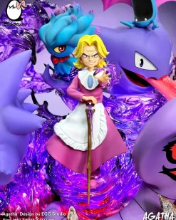 Ghost Type Elite Four Agatha with LED - Pokemon Resin Statue - EGGS Studios