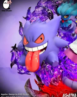 Ghost Type Elite Four Agatha with LED - Pokemon Resin Statue - EGGS Studios