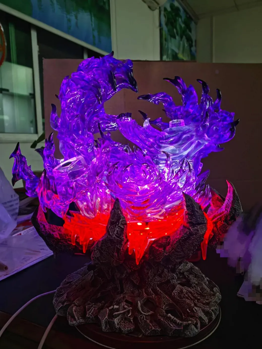 Ghost Type Elite Four Agatha with LED - Pokemon Resin Statue - EGGS Studios