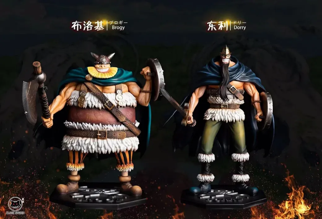 Giant Warrior Pirates Dorry & Brogy - ONE PIECE Resin Statue - Black Studios