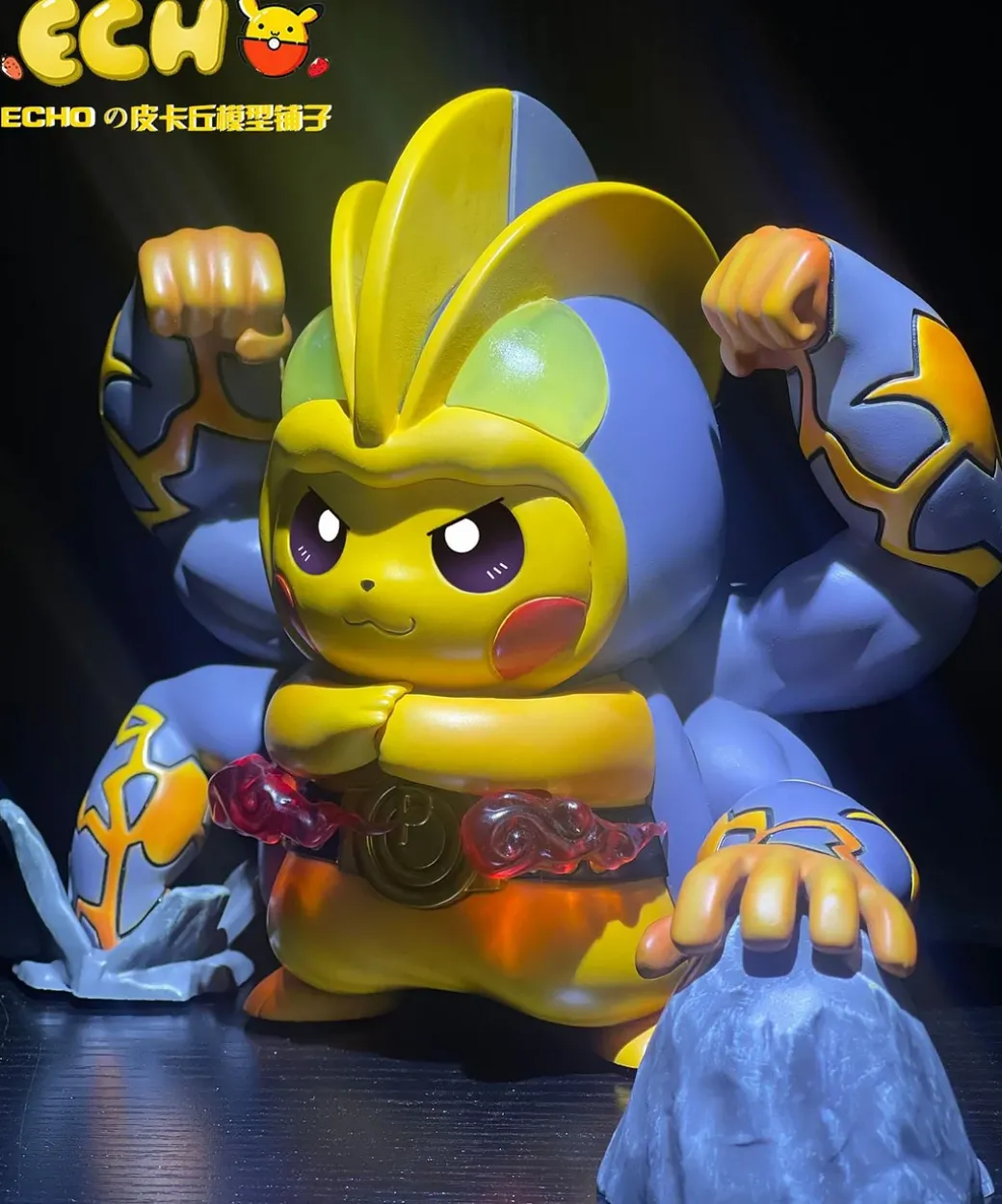 Gingantamax Machamp Cosplay Pikachu - Pokemon Statue - ECHO_Studio