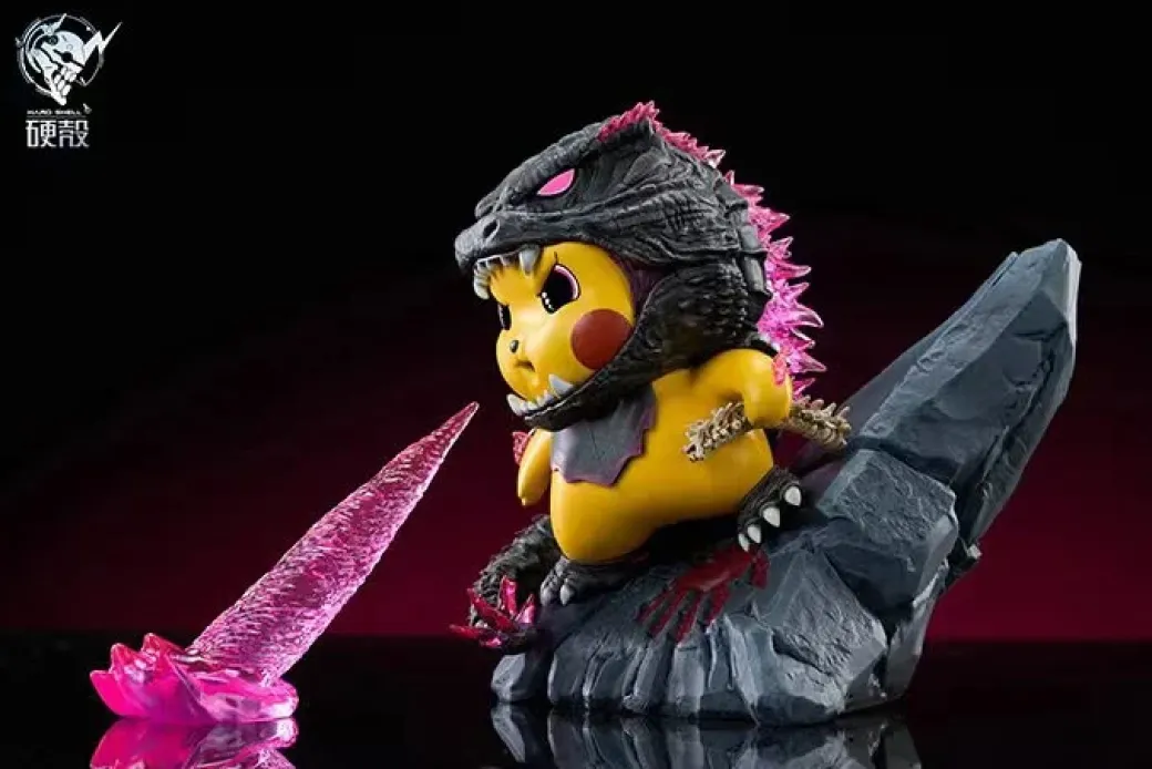Godzilla & Kong Cosplay Pikachu - Pokemon Godzilla x Kong: The New Empire Resin Statue - HARD SHELL Studios