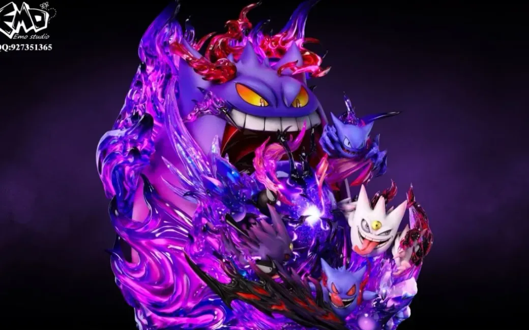 Graduation Statue Series 004 Gengar & Special Bonus Cleffa - Pokemon Resin Statue - EMO.Studio