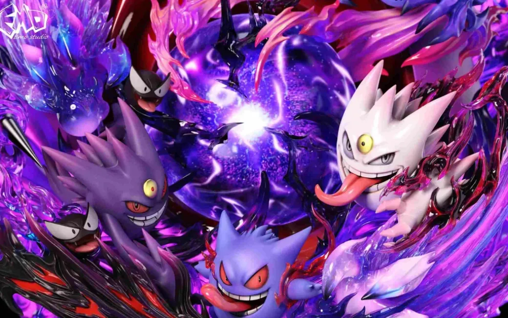 Graduation Statue Series 004 Gengar & Special Bonus Cleffa - Pokemon Resin Statue - EMO.Studio